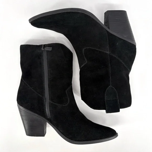 BLONDO | Wayde Waterproof Suede Western Boots in Black | Sz 8.5 - Picture 7 of 13